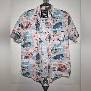 Neff Disney Short-Sleeve Tropical Button-Down Shirt Pinocchio Pleasure Island